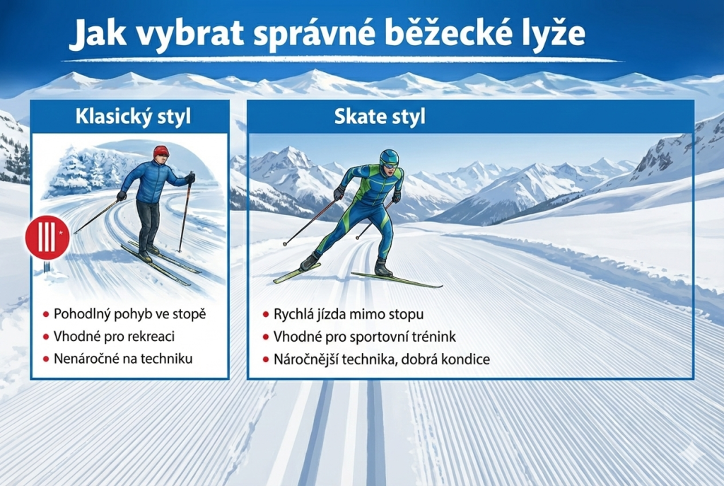 Jak vybrat správné běžecké lyže