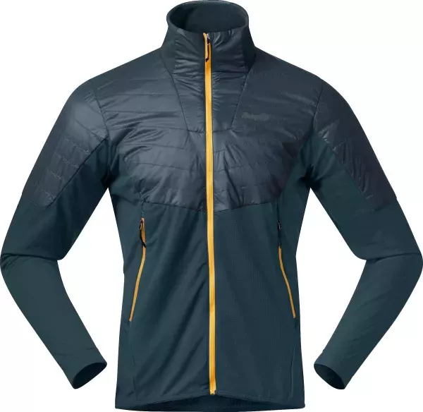 Bergans Senja midlayer jkt., orion blue/light Golden Yellow 