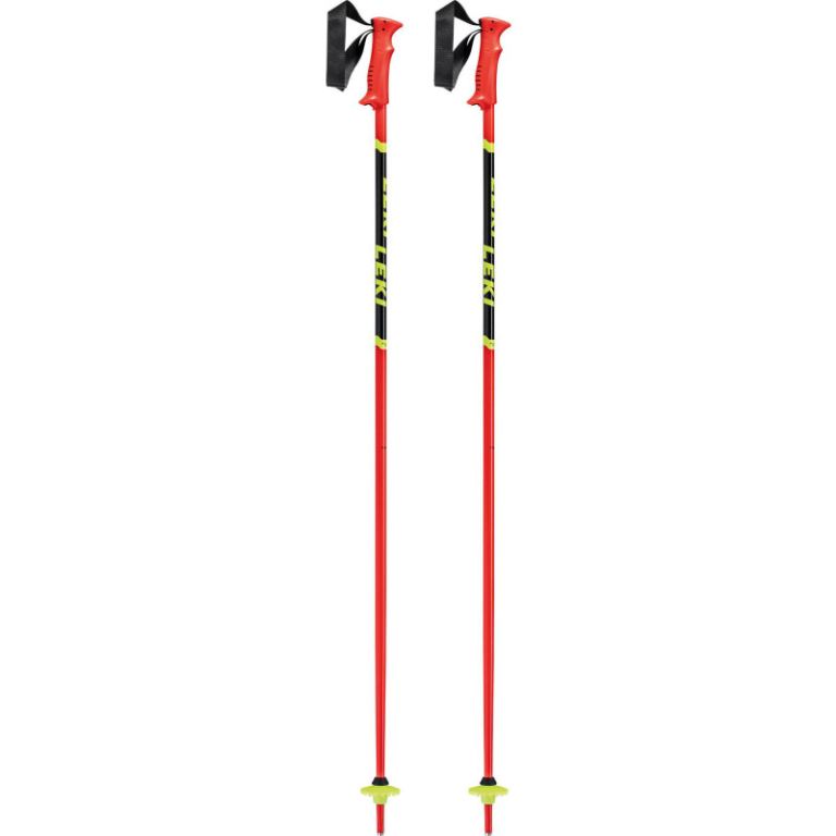 Leki Racing Kids, bright red-black-neonyellow