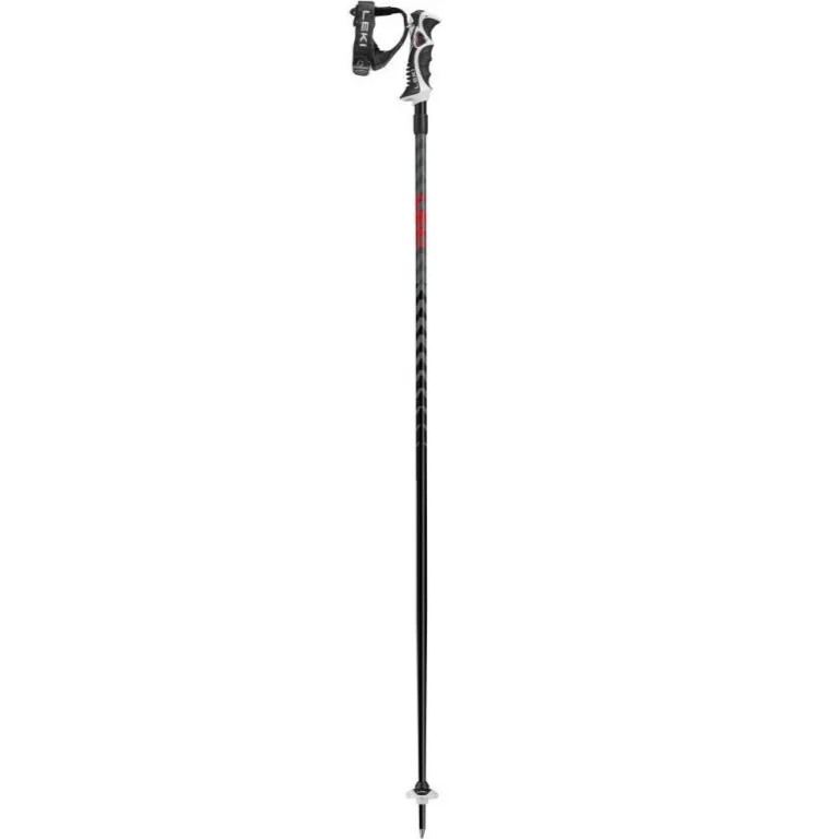 Leki Hot Shot S, eloxal black-anodized grey-bright red